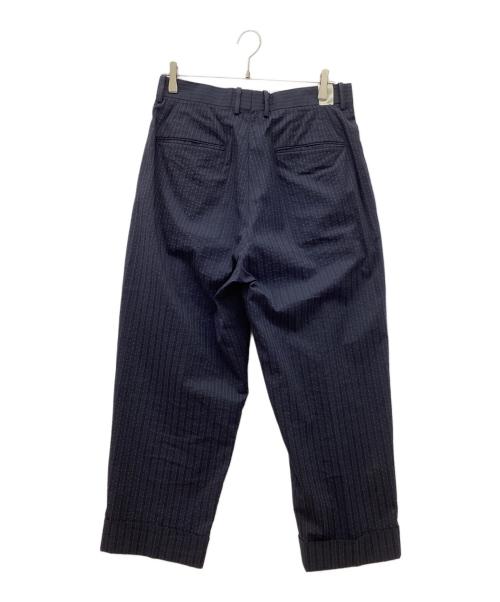 N.HOOLYWOOD（エヌ ハリウッド）N.HOOLYWOOD (エヌ ハリウッド) 18AW　シアサッカーワイドストライプ2タックパンツ ネイビー サイズ:38の古着・服飾アイテム