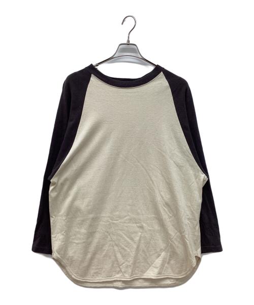 BLURHMS（ブラームス）BLURHMS (ブラームス) Silk Nep Baseball Raglan Tee　ラグランＴシャツ ベージュ サイズ:3の古着・服飾アイテム