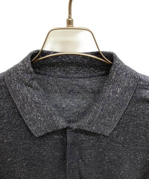 ERMENEGILDO ZEGNA（エルメネジルド・ゼニア）ERMENEGILDO ZEGNA (エルメネジルド・ゼニア) コットンリネンポロシャツ ネイビー サイズ:３XLの古着・服飾アイテム