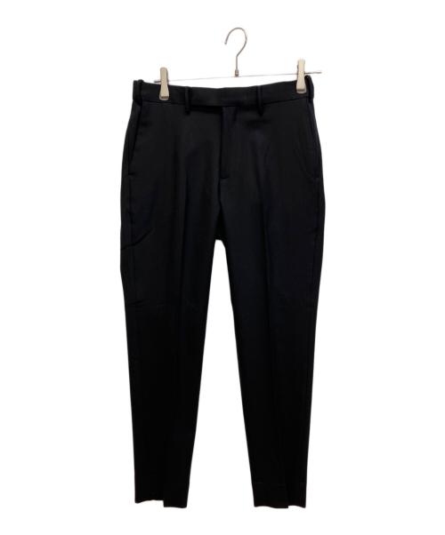 EDIFICE（エディフィス）EDIFICE (エディフィス) SUPER 120’s ウール サキソニー テーパード パンツ スラックス ブラック サイズ:Ｓの古着・服飾アイテム