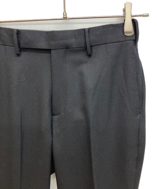 EDIFICE（エディフィス）EDIFICE (エディフィス) SUPER 120’s ウール サキソニー テーパード パンツ スラックス ブラック サイズ:Ｓの古着・服飾アイテム