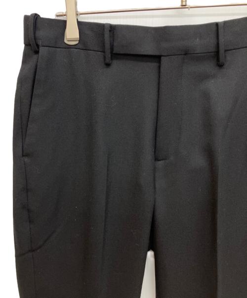 EDIFICE（エディフィス）EDIFICE (エディフィス) SUPER 120’s ウール サキソニー テーパード パンツ スラックス ブラック サイズ:Ｓの古着・服飾アイテム