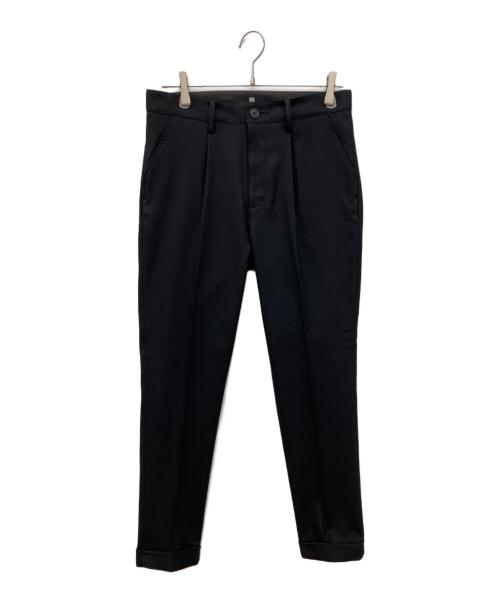 CAMBIO（カンビオ）CAMBIO (カンビオ) テーパードライン裾シングルトラウザー ブラック サイズ:Mの古着・服飾アイテム