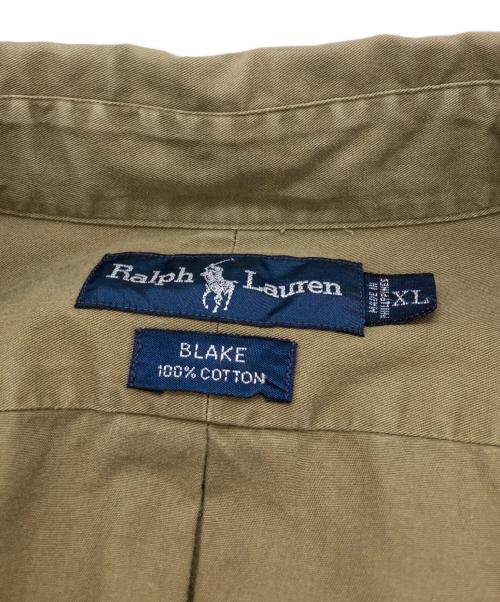 RALPH LAUREN（ラルフローレン）RALPH LAUREN (ラルフローレン) BLAKE　ボタンダウンシャツ　ワンポイント ソリッド BDシャツ　 ブラウン サイズ:XLの古着・服飾アイテム