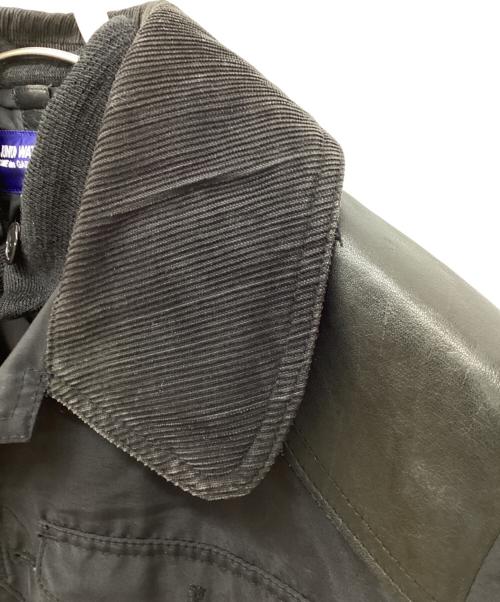 JUNYA WATANABE COMME des GARCONS（ジュンヤワタナベ コムデギャルソン）JUNYA WATANABE COMME des GARCONS ((ジュンヤワタナベ コムデギャルソン) 09AW レザー切替ハンティングジャケット ブラック サイズ:Mの古着・服飾アイテム
