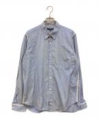 COMME des GARCONS HOMMEコムデギャルソン オム）の古着「ボタンダウンシャツ　ストライプシャツ」｜ブルー