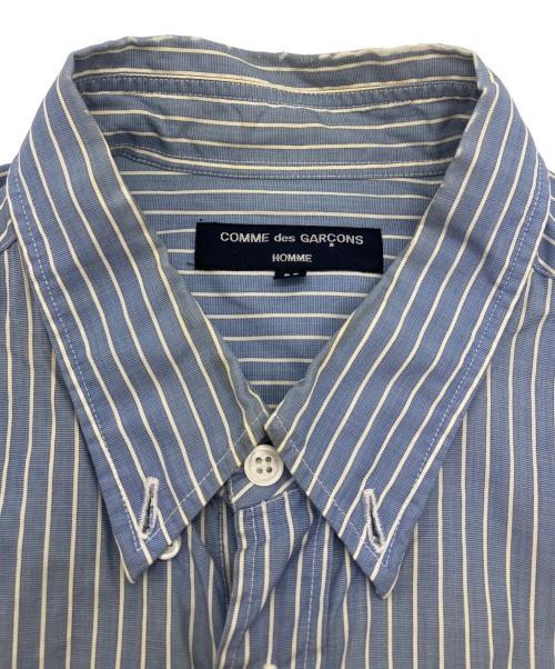COMME des GARCONS HOMME（コムデギャルソン オム）COMME des GARCONS HOMME (コムデギャルソン オム) ボタンダウンシャツ　ストライプシャツ ブルー サイズ:Mの古着・服飾アイテム