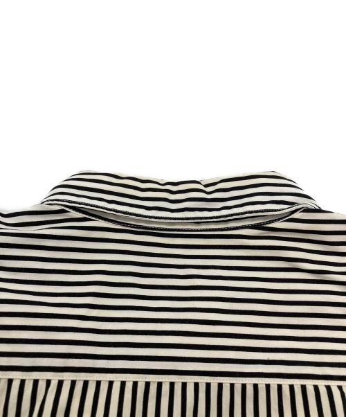 COMME des GARCONS HOMME PLUS（コムデギャルソンオムプリュス）COMME des GARCONS HOMME PLUS (コムデギャルソンオムプリュス) ストライプ配色切替ボタンダウン半袖シャツ ブラック×イエロー サイズ:Ｓの古着・服飾アイテム