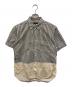 COMME des GARCONS HOMME PLUS（コムデギャルソンオムプリュス）の古着「ストライプ配色切替ボタンダウン半袖シャツ」｜ブラック×イエロー