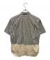 COMME des GARCONS HOMME PLUS (コムデギャルソンオムプリュス) ストライプ配色切替ボタンダウン半袖シャツ ブラック×イエロー サイズ:Ｓ：5000円