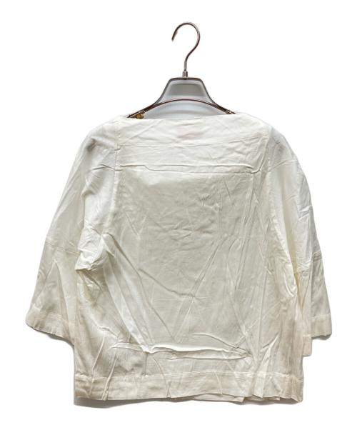 Vivienne Westwood RED LABEL（ヴィヴィアンウエストウッドレッドレーベル）Vivienne Westwood RED LABEL (ヴィヴィアンウエストウッドレッドレーベル) 7部丈オーブ刺繍カットソー ホワイト サイズ:２の古着・服飾アイテム