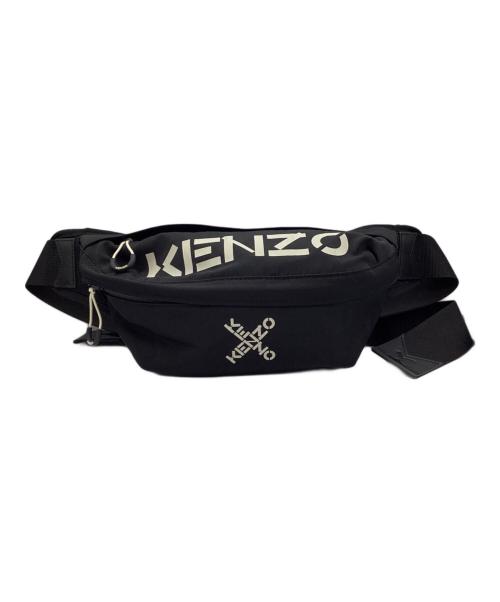 KENZO（ケンゾー）KENZO (ケンゾー) ロゴ ボディバッグ ウエストポーチ ベルトバッグ ブラックの古着・服飾アイテム