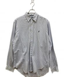 RALPH LAUREN（ラルフローレン）の古着「YARMOUTH　長袖チェックボタンダウンシャツ」｜ブルー