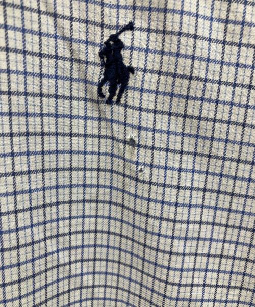 RALPH LAUREN（ラルフローレン）RALPH LAUREN (ラルフローレン) YARMOUTH　長袖チェックボタンダウンシャツ ブルー サイズ:16の古着・服飾アイテム