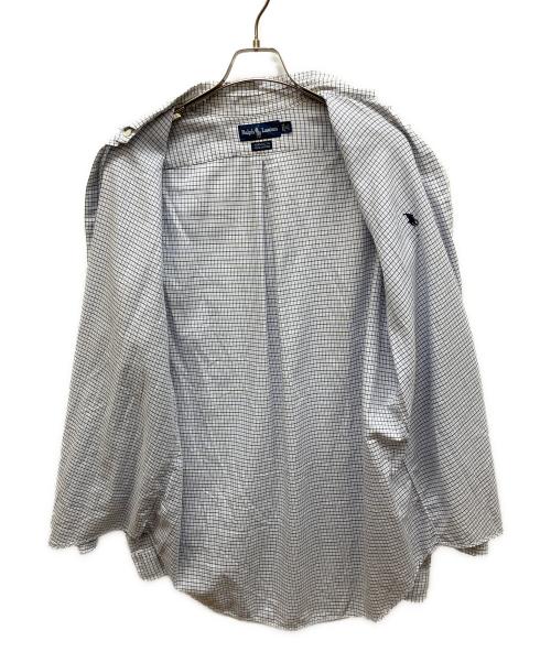 RALPH LAUREN（ラルフローレン）RALPH LAUREN (ラルフローレン) YARMOUTH　長袖チェックボタンダウンシャツ ブルー サイズ:16の古着・服飾アイテム