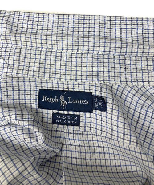 RALPH LAUREN（ラルフローレン）RALPH LAUREN (ラルフローレン) YARMOUTH　長袖チェックボタンダウンシャツ ブルー サイズ:16の古着・服飾アイテム