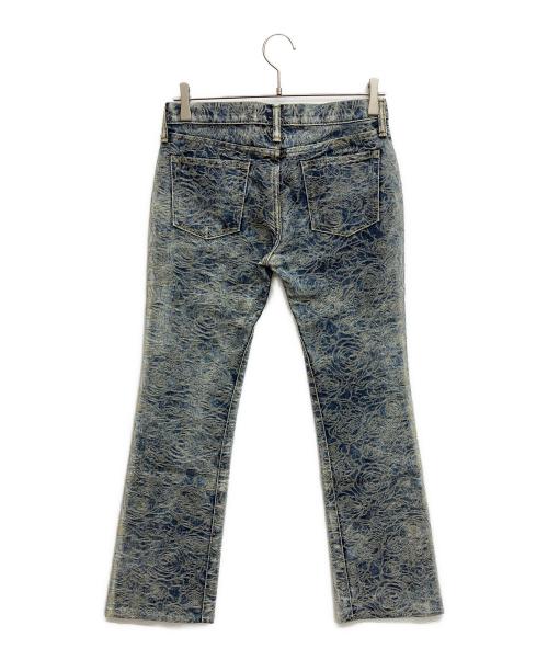 ISSEY MIYAKE（イッセイミヤケ）ISSEY MIYAKE (イッセイミヤケ) ローズ刺繍デニムパンツ インディゴ サイズ:1の古着・服飾アイテム