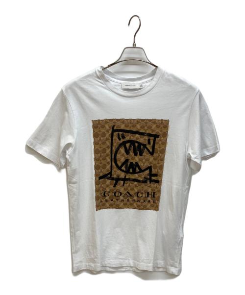 COACH（コーチ）COACH (コーチ) グラフィックプリント Tシャツ ホワイト サイズ:Ｓの古着・服飾アイテム