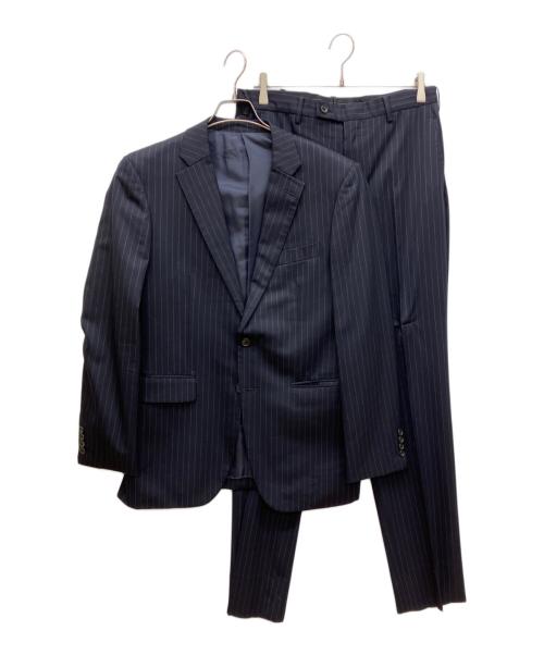 TAKEO KIKUCHI（タケオキクチ）TAKEO KIKUCHI (タケオキクチ) ストライプセットアップスーツ ネイビー サイズ:3の古着・服飾アイテム