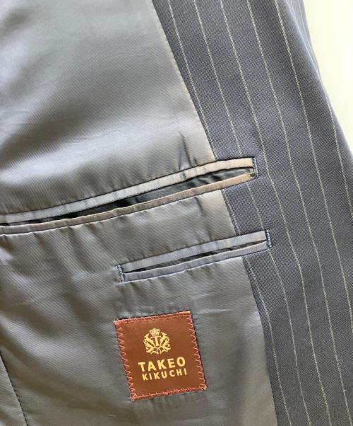 TAKEO KIKUCHI（タケオキクチ）TAKEO KIKUCHI (タケオキクチ) ストライプセットアップスーツ ネイビー サイズ:3の古着・服飾アイテム