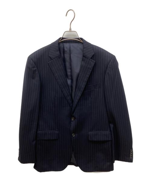 TAKEO KIKUCHI（タケオキクチ）TAKEO KIKUCHI (タケオキクチ) ストライプセットアップスーツ ネイビー サイズ:3の古着・服飾アイテム