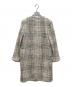 theory (セオリー) ツイードノーカラーコート ピンク×グレー サイズ:Ｓ：9000円