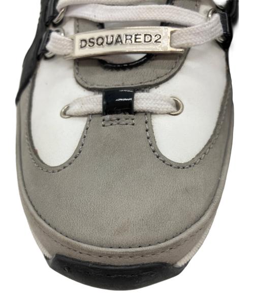 DSQUARED2（ディースクエアード）DSQUARED2 (ディースクエアード) ローカットスニーカー レザースニーカー ホワイト サイズ:39の古着・服飾アイテム