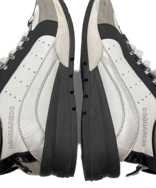 DSQUARED2（ディースクエアード）DSQUARED2 (ディースクエアード) ローカットスニーカー レザースニーカー ホワイト サイズ:39の古着・服飾アイテム