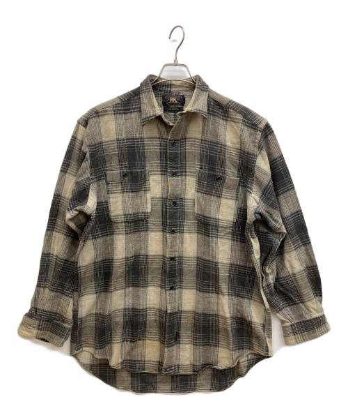 RRL（ダブルアールエル）RRL (ダブルアールエル) チェックネルシャツ ブラウン サイズ:Lの古着・服飾アイテム
