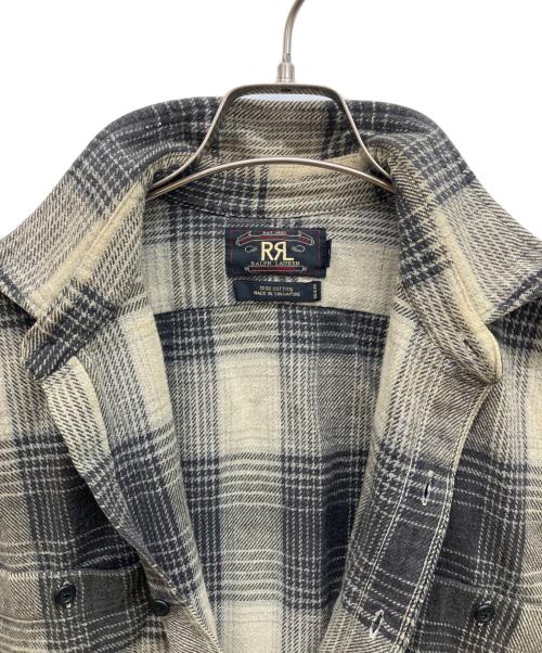 RRL（ダブルアールエル）RRL (ダブルアールエル) チェックネルシャツ ブラウン サイズ:Lの古着・服飾アイテム