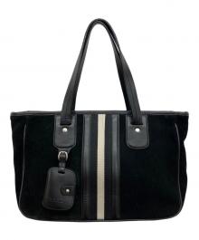 BALLY（バリー）の古着「トレインスポッティングスエードハンドバッグ」｜ブラック