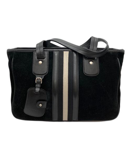 BALLY（バリー）BALLY (バリー) トレインスポッティングスエードハンドバッグ ブラックの古着・服飾アイテム