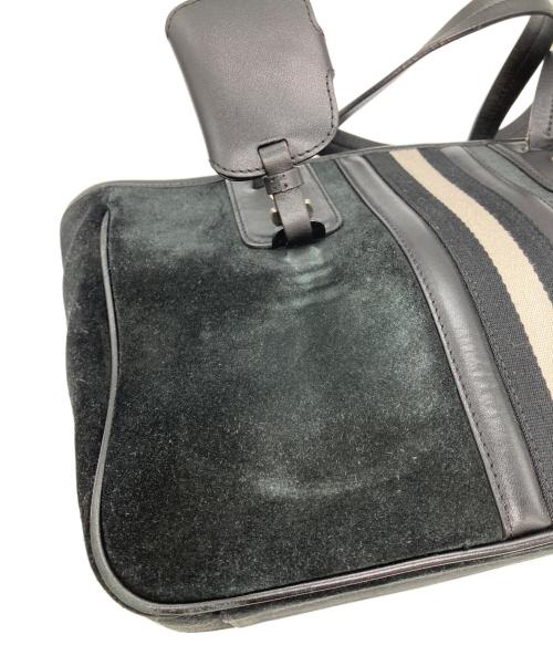 BALLY（バリー）BALLY (バリー) トレインスポッティングスエードハンドバッグ ブラックの古着・服飾アイテム