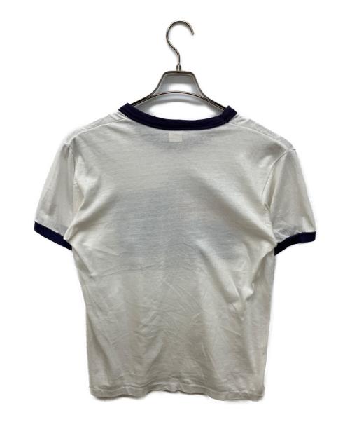 sports wear（スポーツウェア）sports wear (スポーツウェア) ヴィンテージリンガーTシャツ ブルー×ホワイト サイズ:Lの古着・服飾アイテム