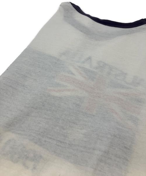 sports wear（スポーツウェア）sports wear (スポーツウェア) ヴィンテージリンガーTシャツ ブルー×ホワイト サイズ:Lの古着・服飾アイテム