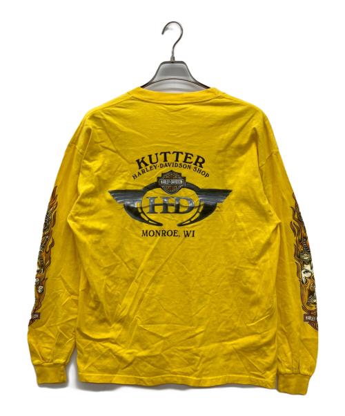 HARLEY-DAVIDSON（ハーレーダビッドソン）HARLEY-DAVIDSON (ハーレーダビッドソン) プリントTシャツ イエロー サイズ:Ｌの古着・服飾アイテム