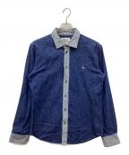 Vivienne Westwood manヴィヴィアン ウェストウッド マン）の古着「オーブ刺繍シャツ」｜インディゴ