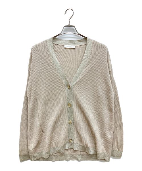 Fabiana Filippi（ファビアナフィリッピ）Fabiana Filippi (ファビアナフィリッピ) レリアン　ラメニットVネックカーディガン ブラウン サイズ:9の古着・服飾アイテム