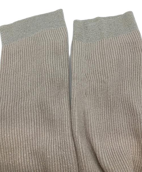 Fabiana Filippi（ファビアナフィリッピ）Fabiana Filippi (ファビアナフィリッピ) レリアン　ラメニットVネックカーディガン ブラウン サイズ:9の古着・服飾アイテム