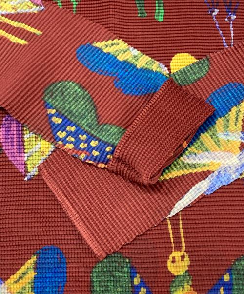 me ISSEY MIYAKE（ミーイッセイ ミヤケ）me ISSEY MIYAKE (ミーイッセイ ミヤケ) 総柄カットソー ブラウン サイズ:記載なしの古着・服飾アイテム