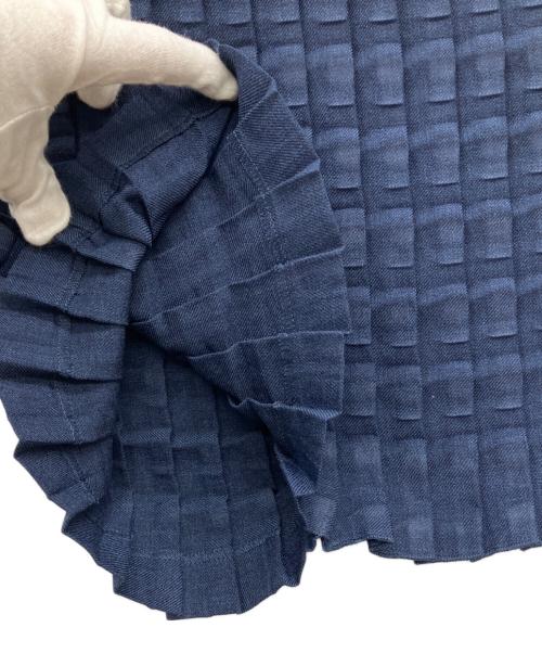 me ISSEY MIYAKE（ミーイッセイ ミヤケ）me ISSEY MIYAKE (ミーイッセイ ミヤケ) ウールライクプリーツスカート ネイビー サイズ:FREEの古着・服飾アイテム