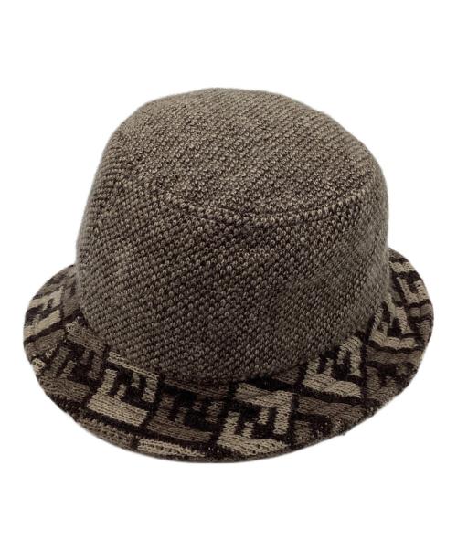FENDI（フェンディ）FENDI (フェンディ) シャギーウールバケットハット ブラウンの古着・服飾アイテム