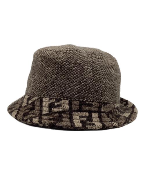 FENDI（フェンディ）FENDI (フェンディ) シャギーウールバケットハット ブラウンの古着・服飾アイテム