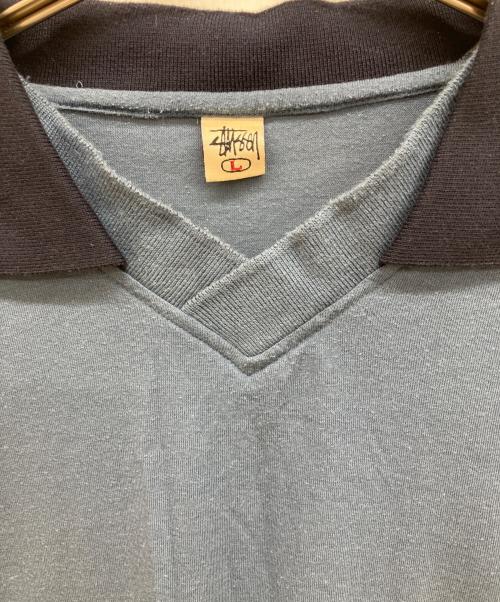 stussy（ステューシー）stussy (ステューシー) オールドポロシャツ ネイビー サイズ:Lの古着・服飾アイテム