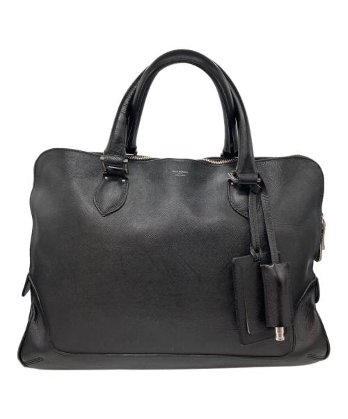 PELLE MORBIDA（ペッレモルビダ）PELLE MORBIDA (ペッレモルビダ) レザーハンドバッグ ブラックの古着・服飾アイテム