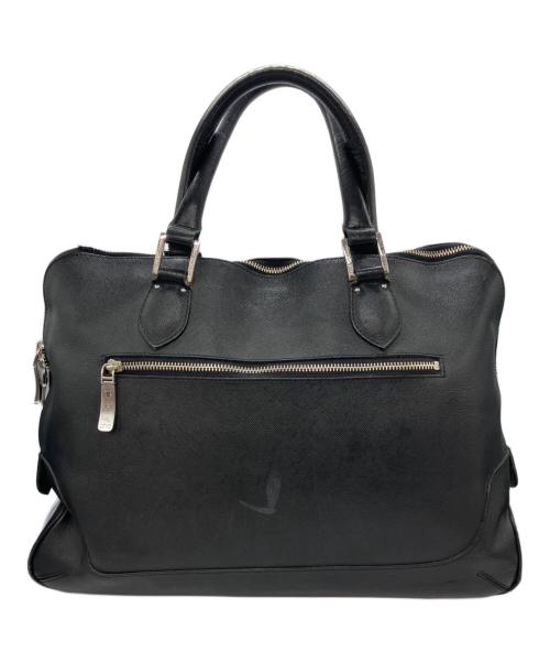 PELLE MORBIDA（ペッレモルビダ）PELLE MORBIDA (ペッレモルビダ) レザーハンドバッグ ブラックの古着・服飾アイテム