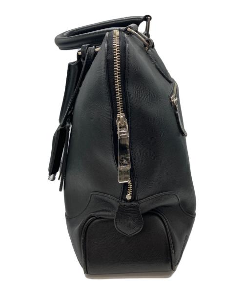 PELLE MORBIDA（ペッレモルビダ）PELLE MORBIDA (ペッレモルビダ) レザーハンドバッグ ブラックの古着・服飾アイテム