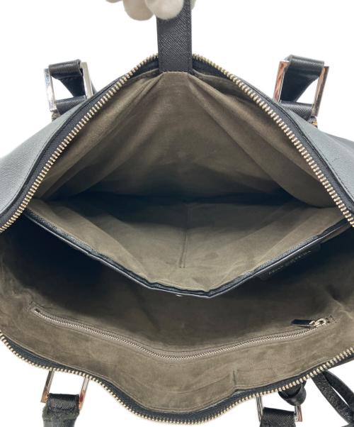 PELLE MORBIDA（ペッレモルビダ）PELLE MORBIDA (ペッレモルビダ) レザーハンドバッグ ブラックの古着・服飾アイテム