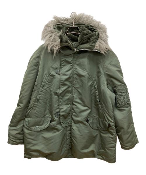 ALPHA（アルファ）ALPHA (アルファ) 旧型80's N-3Bタイプコート オリーブ サイズ:Lの古着・服飾アイテム