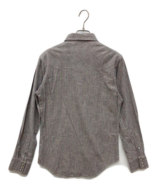 RRL（ダブルアールエル）RRL (ダブルアールエル) ヒッコリーウエスタンシャツ グレー サイズ:XSの古着・服飾アイテム